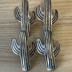 Western Cowboy Cactus Country Napkin Rings Set of 4